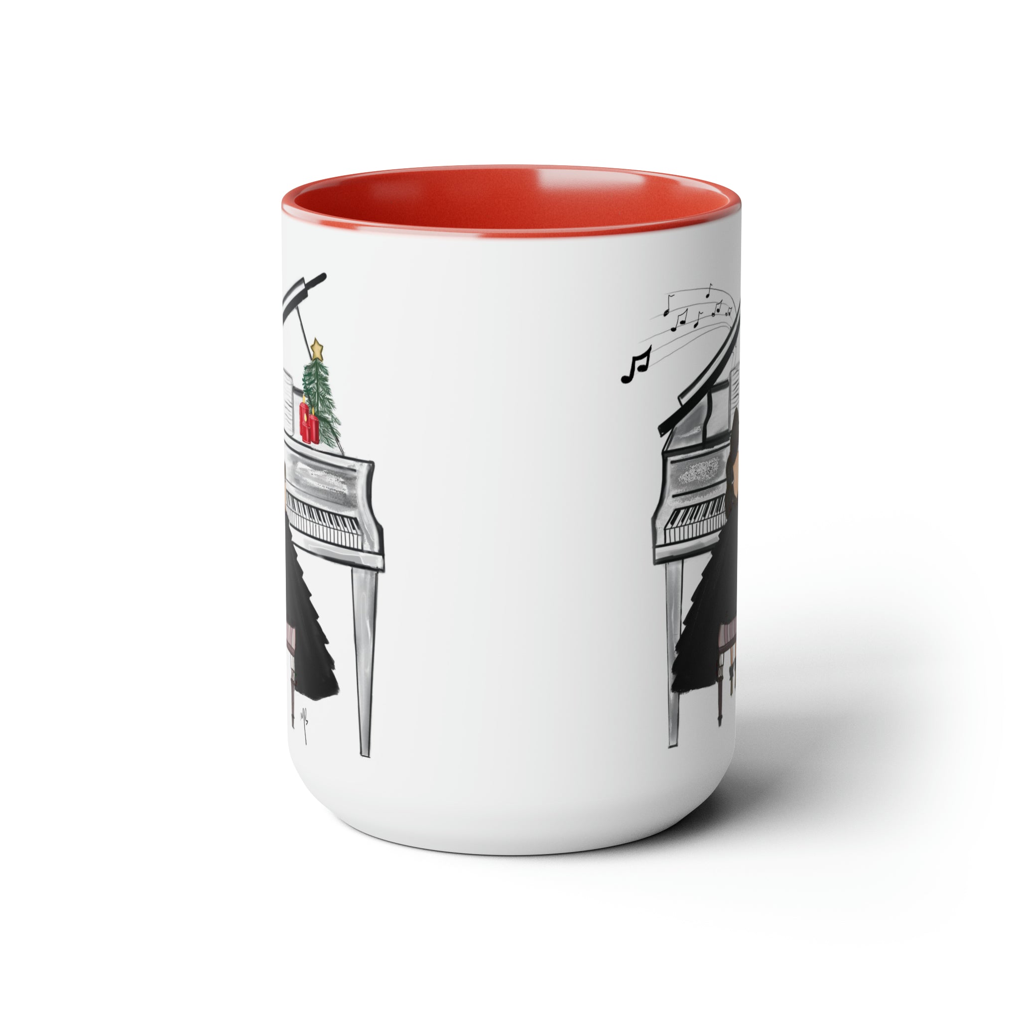 The Christmas Pianist mug