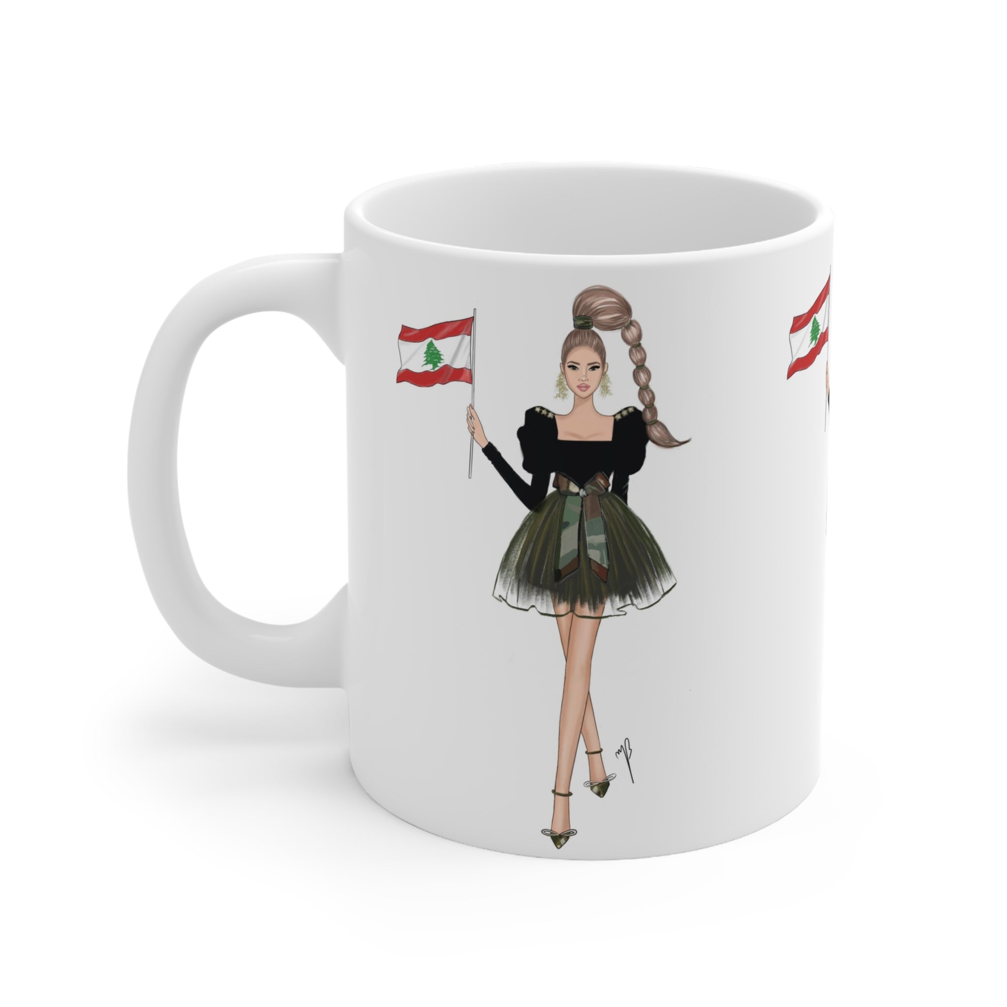 the lebanese flag mug