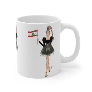 the lebanese flag mug