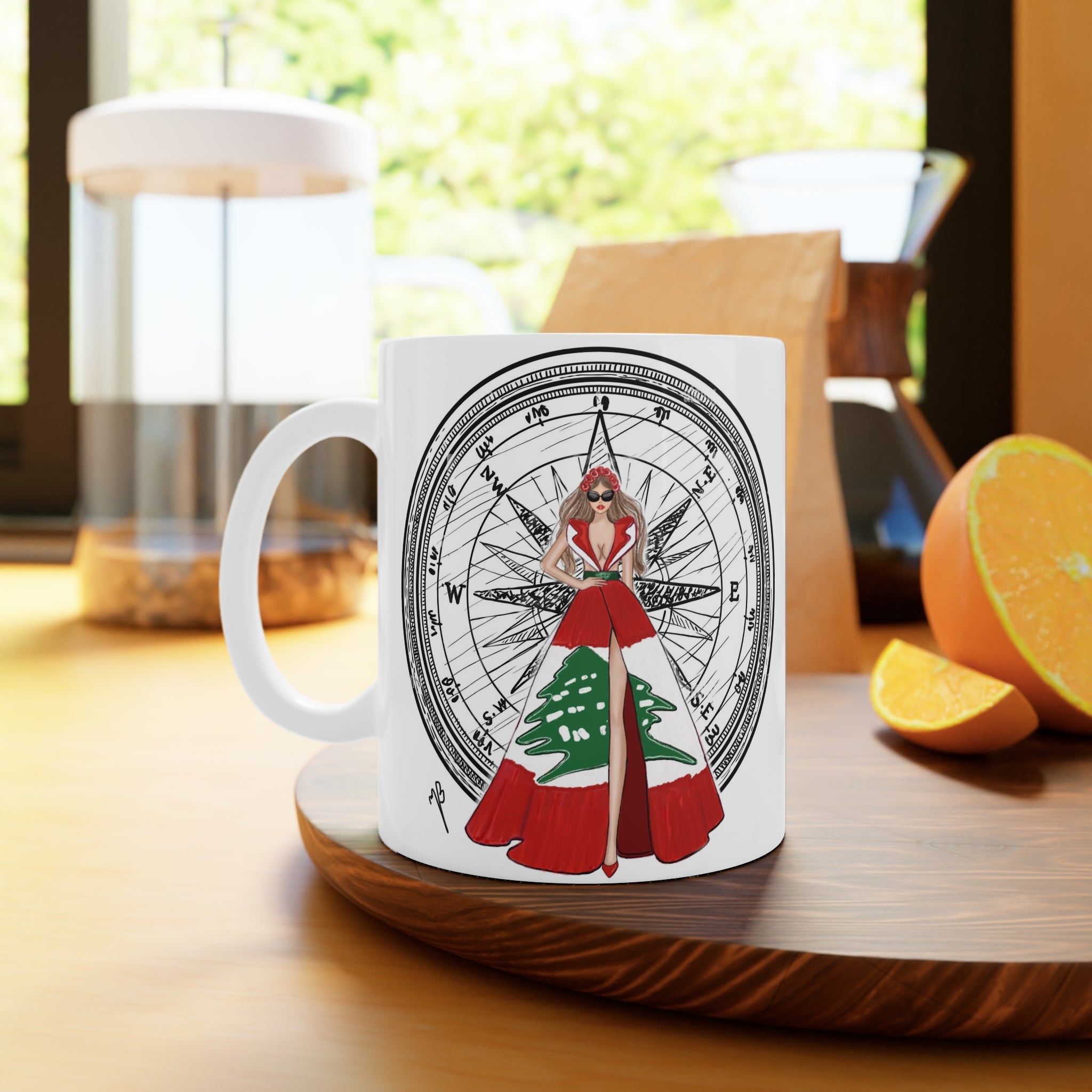 The compass mug