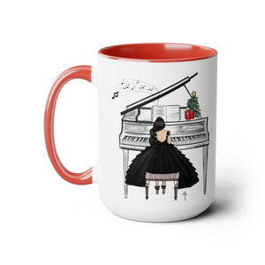 The Christmas Pianist mug