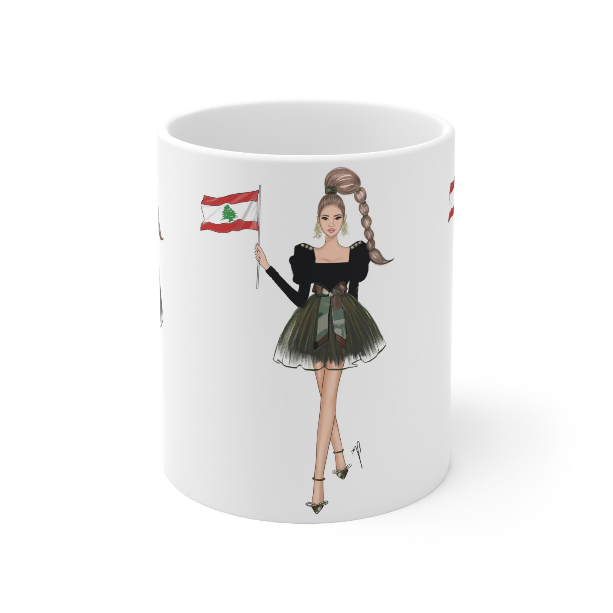 the lebanese flag mug