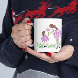 Flower mother and daughter mug