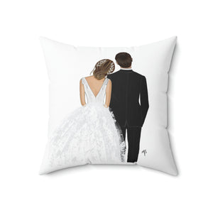 The bride and groom pillow