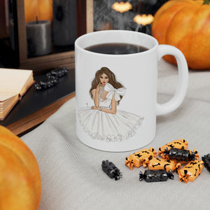 The lady with pearl necklace mug