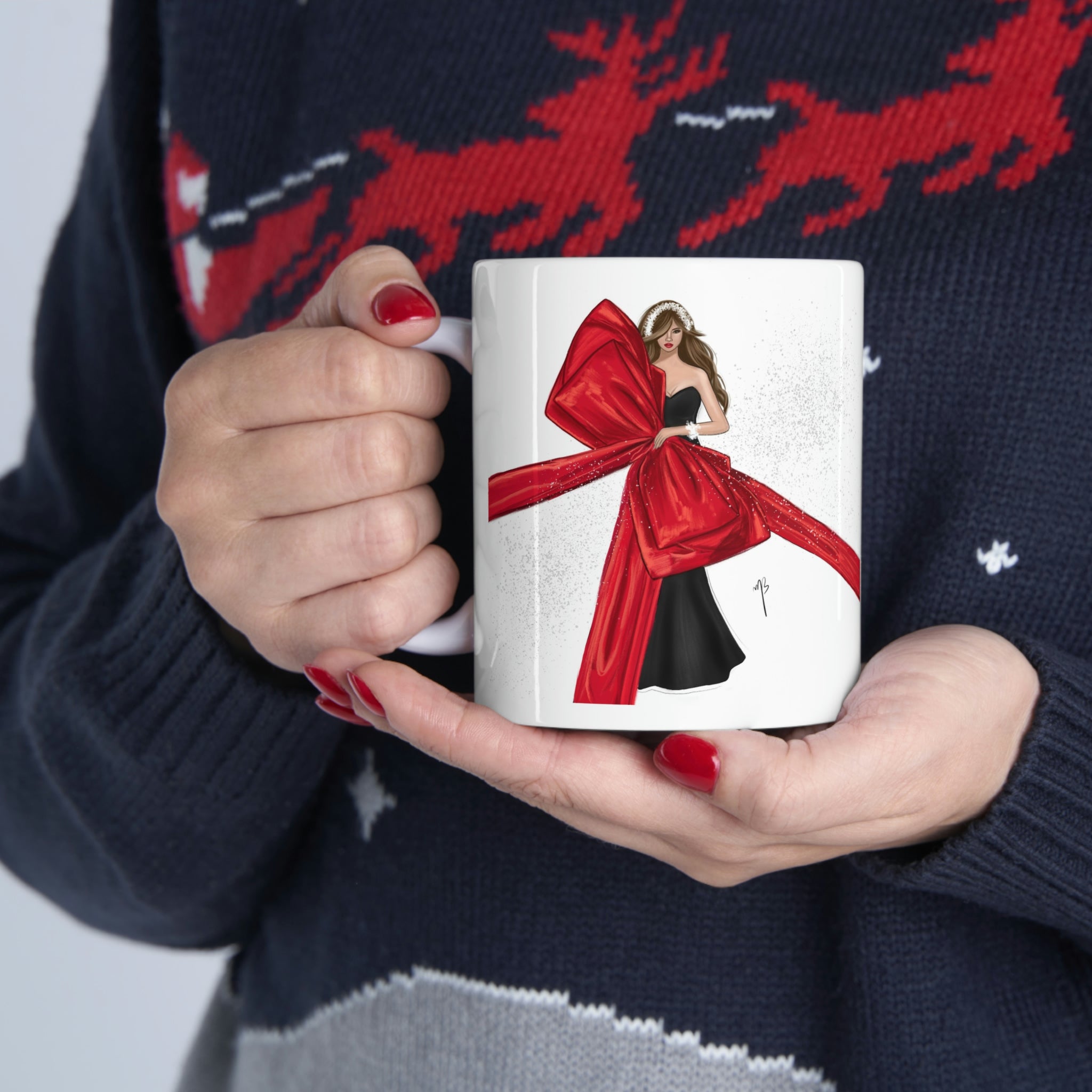 The big red bow mug