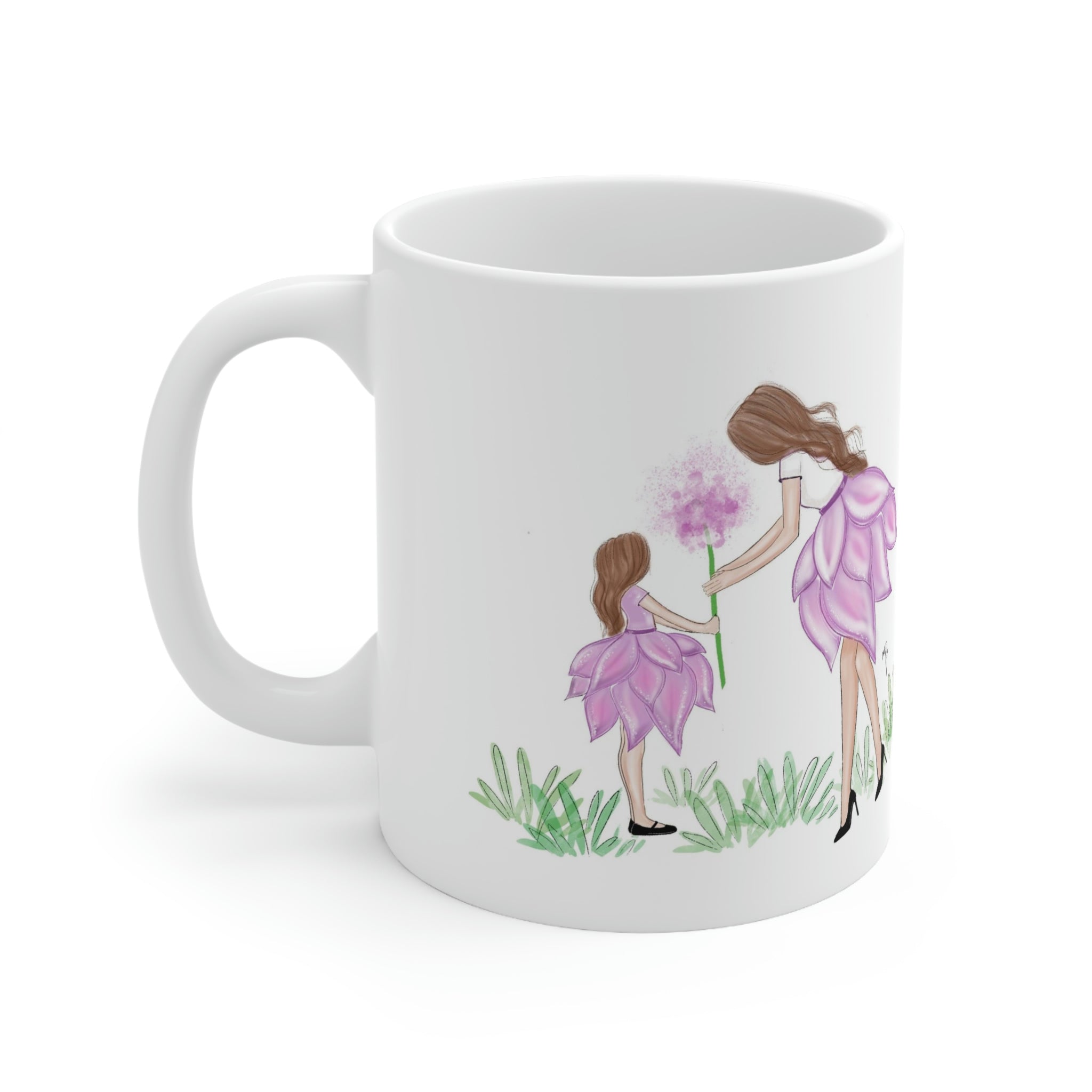 Flower mother and daughter mug