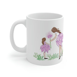 Flower mother and daughter mug