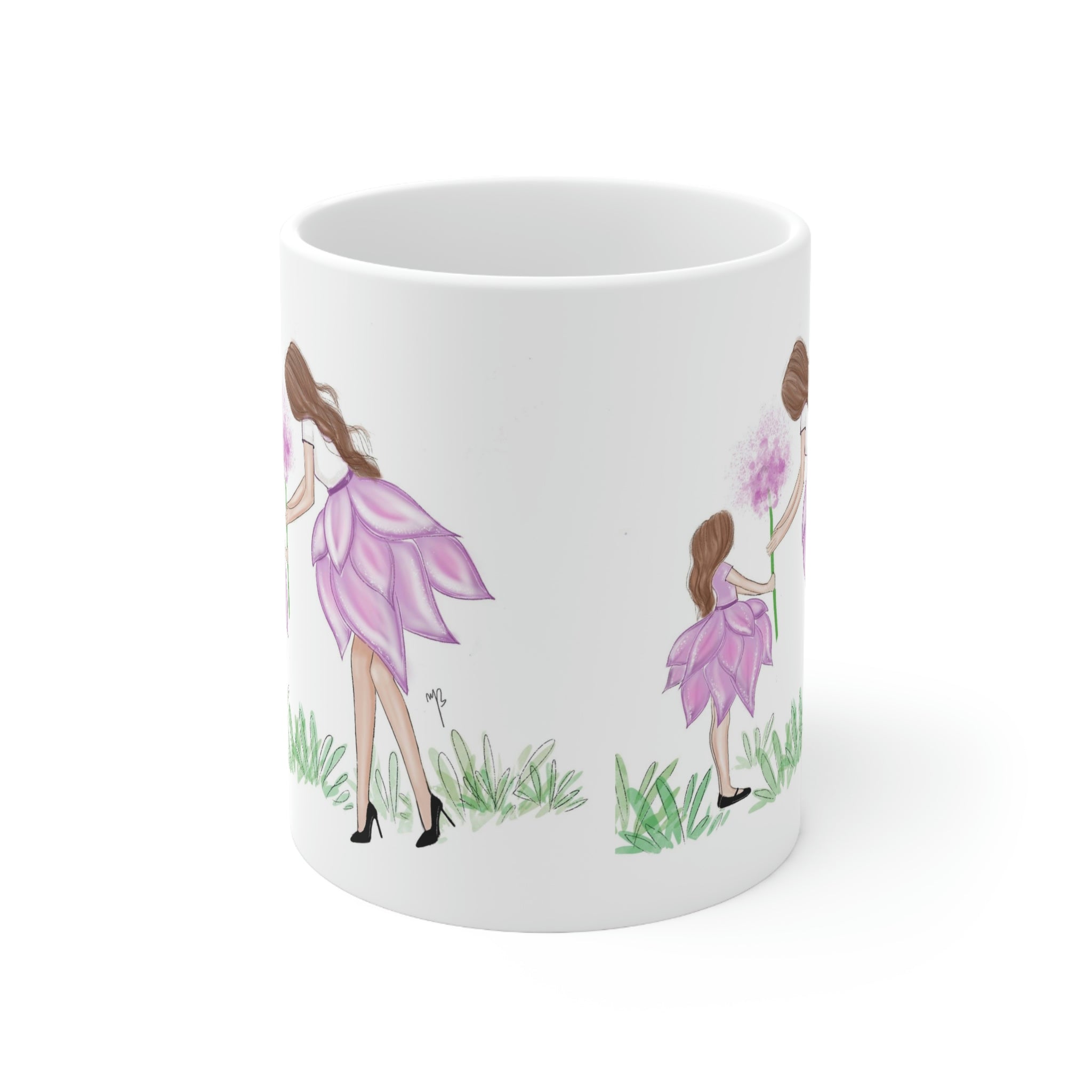 Flower mother and daughter mug