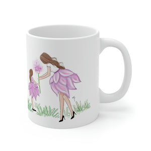 Flower mother and daughter mug