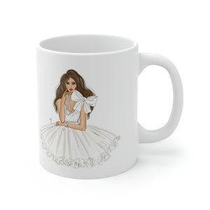 The lady with pearl necklace mug