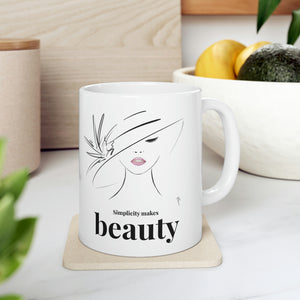 Simplicity makes beauty mug