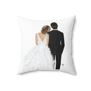 The bride and groom pillow