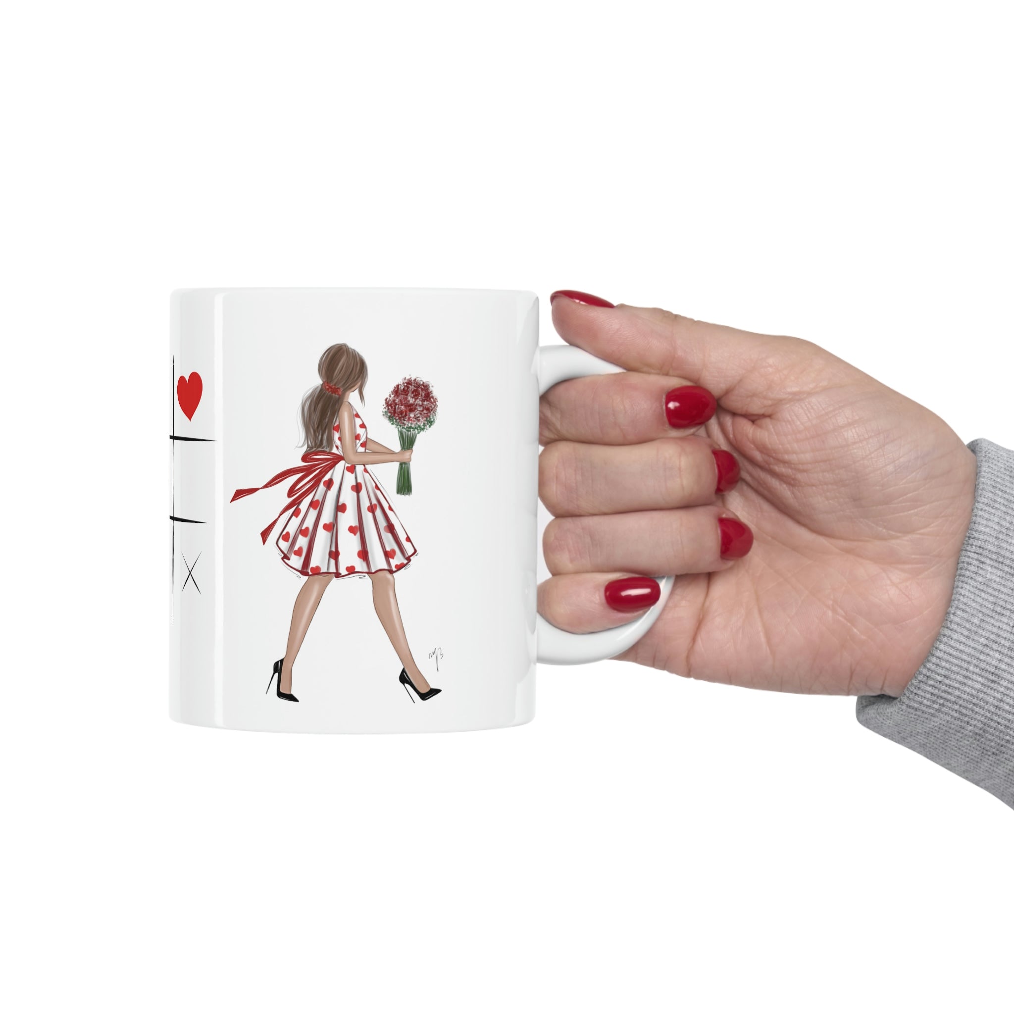 the valentine’s dress mug