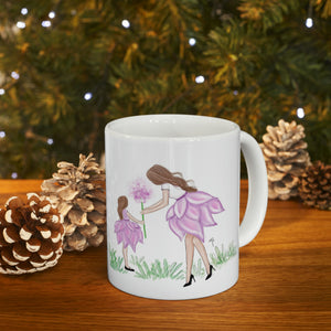 Flower mother and daughter mug