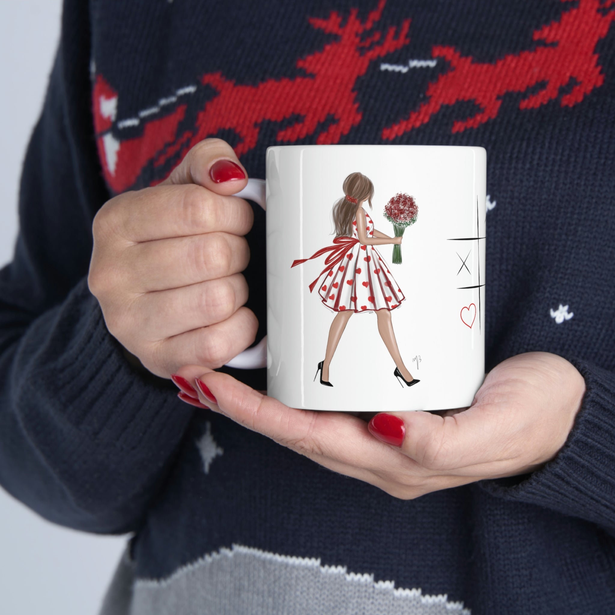 the valentine’s dress mug