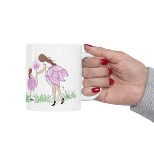 Flower mother and daughter mug