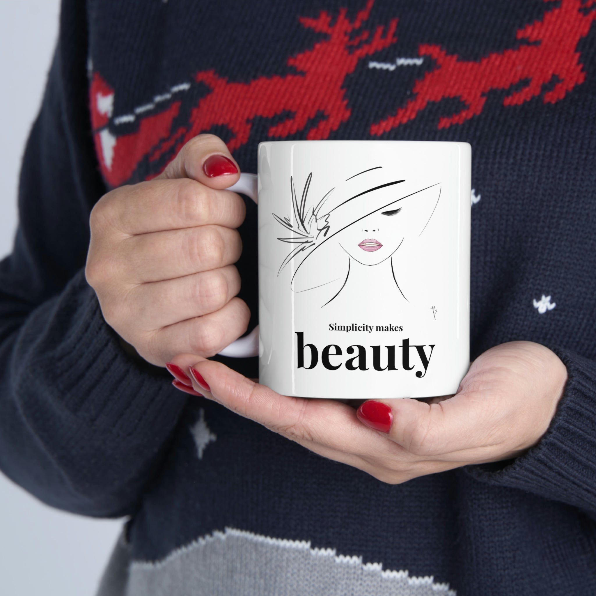 Simplicity makes beauty mug